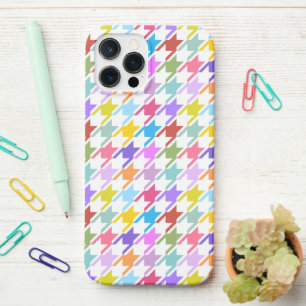 Houndstooth Multicolor+White Pattern iPhone 12 Pro Max Case