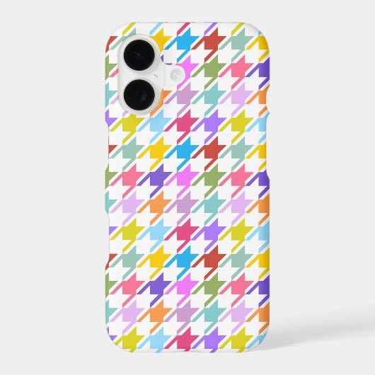 Houndstooth Multicolor+White Pattern Samsung Galaxy Case (Back)