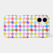 Houndstooth Multicolor+White Pattern Samsung Galaxy Case (Back Horizontal)