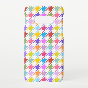 Houndstooth Multicolor+White Pattern Samsung Galaxy S10E Case