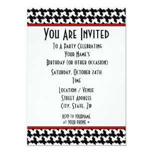 Houndstooth Wedding Invitations 3