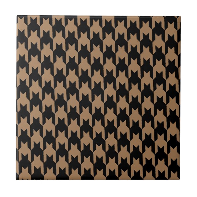 houndstooth pattern black and gold tile (Front)