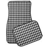 Houndstooth Pattern Black And White Car Floor Mat at Zazzle