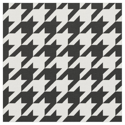 Houndstooth Pattern Black and White Fabric