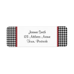 Houndstooth pattern - Black and white Label