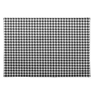 Houndstooth pattern - Black and white Placemat