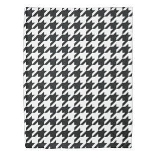 Houndstooth Pattern Black White Duvet Cover