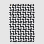 Houndstooth Pattern Black White Golf Towel