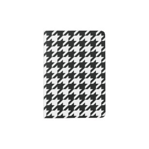 Houndstooth Pattern Black White Passport Holder