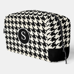 Houndstooth Pattern Black & White Toiletry Bag