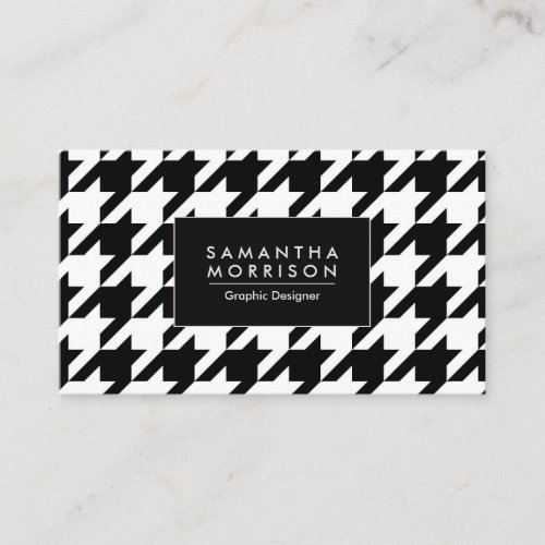 Houndstooth Pattern Business Card