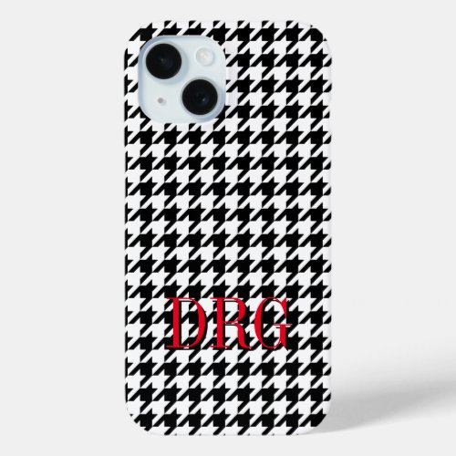 Houndstooth pattern Case_Mate Apple iPhone 15 case