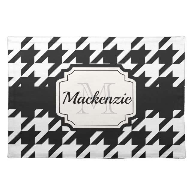 Houndstooth Pattern Cloth Placemat (Front)