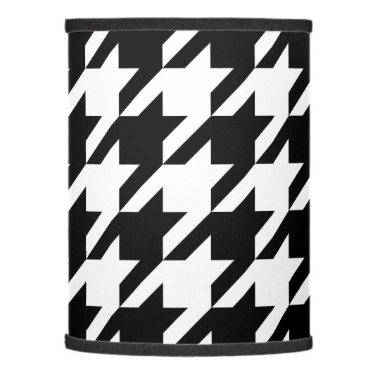 Houndstooth Pattern in Black and White Lamp Shade (Left)