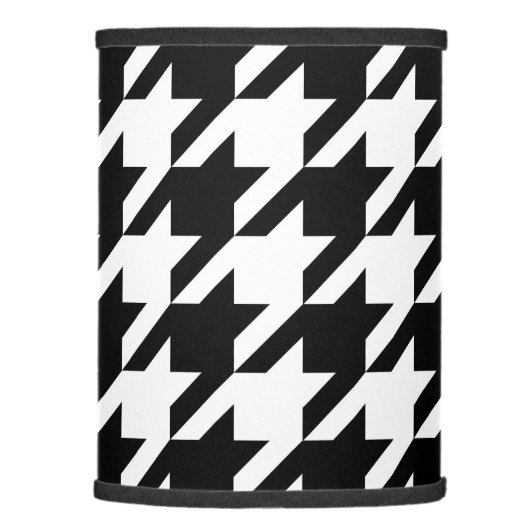 Houndstooth Pattern in Black and White Lamp Shade (Right)
