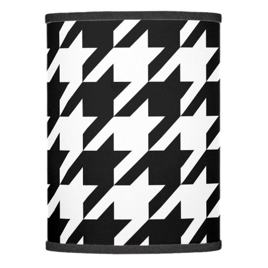 Houndstooth Pattern in Black and White Lamp Shade (Front)