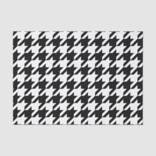 Houndstooth Pattern in Black and White Tissue Paper