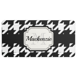 Houndstooth Pattern License Plate