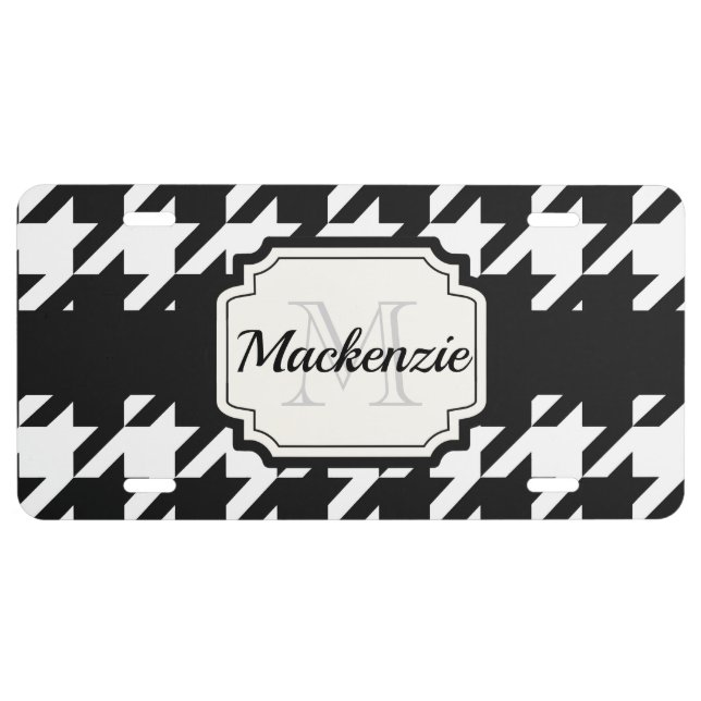 Houndstooth Pattern License Plate (Front)