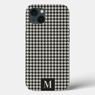 Houndstooth Pattern Monogram iPhone Case