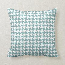 Houndstooth Pattern Sea Glass and White