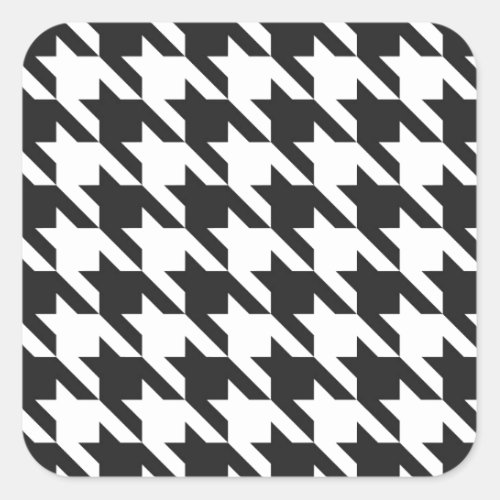 Houndstooth Pattern Square Sticker