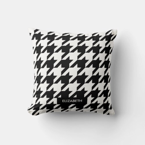 Houndstooth Pattern Throw Pillow