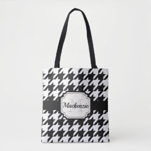 Houndstooth Pattern Tote Bag