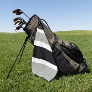 Houndstooth Patterned Christmas Tree Monogrammed Golf Towel