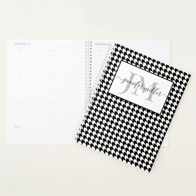 Houndstooth personalized  planner (Display)