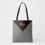 Houndstooth Personalized Tote Bag at Zazzle
