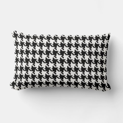 Houndstooth Pied_de_Poule Pattern Mod Lumbar Pillow
