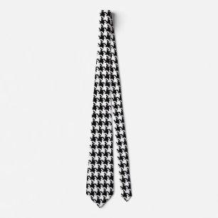 Houndstooth Pied-de-Poule Pattern Mod Tie