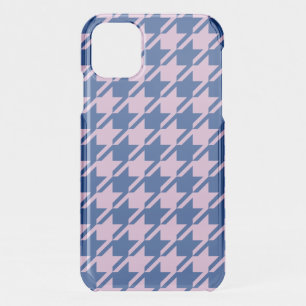 Houndstooth Pink+Blue Big Pattern iPhone 11 Case