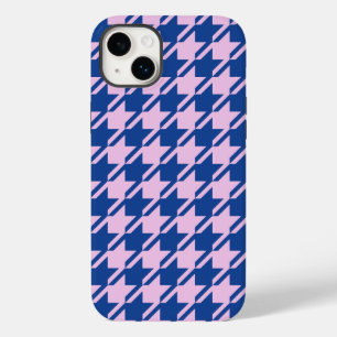 Houndstooth Pink+Blue Pattern Case-Mate iPhone 14 Plus Case
