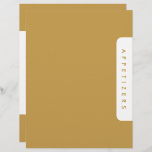 Houndstooth Recipe Divider / Appetizers / Custom