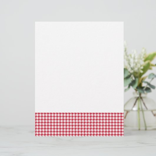 Houndstooth Red and White (Standing Front)