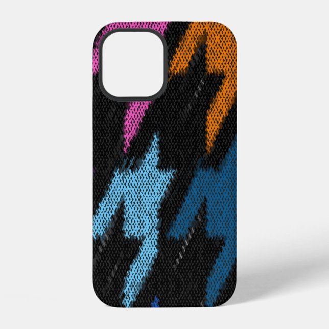 Houndstooth: rough canvas imitation. iphone case (Back)