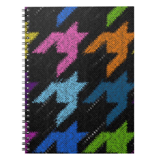 Houndstooth: rough canvas imitation. notebook (Front)