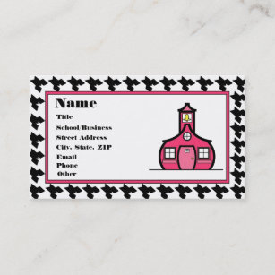 Houndstooth Schoolhouse Business Card