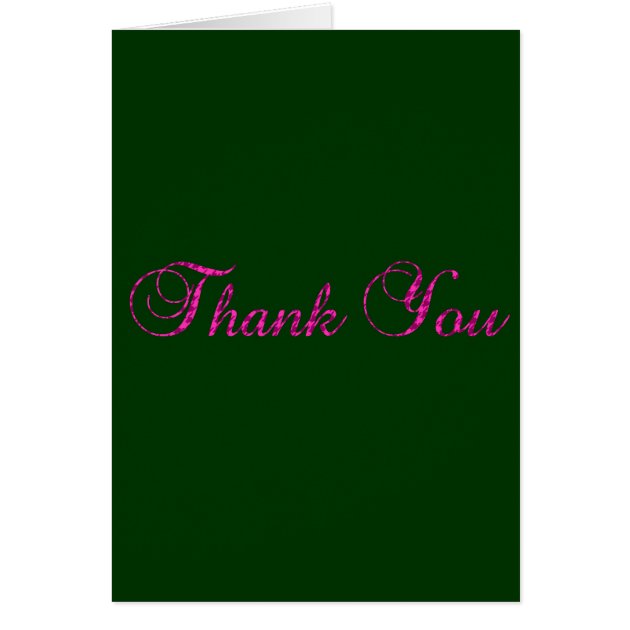 Houndstooth Script Thank You Card