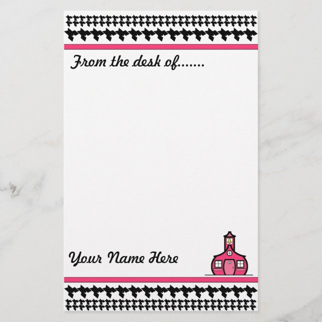 Houndstooth Stationery (Front)