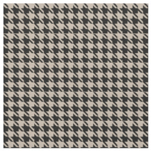 Houndstooth Tan and Black Fabric