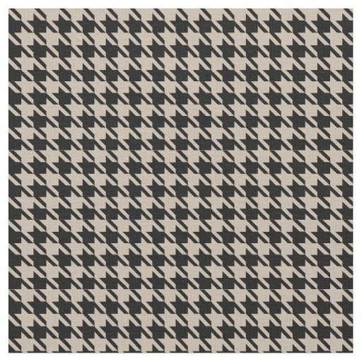 Houndstooth Tan and Black Fabric