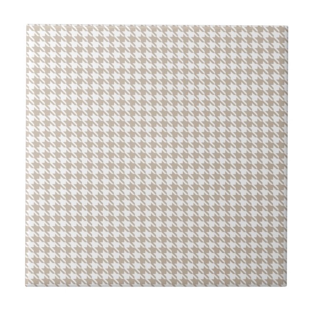 Houndstooth Tan and  White Tile (Front)