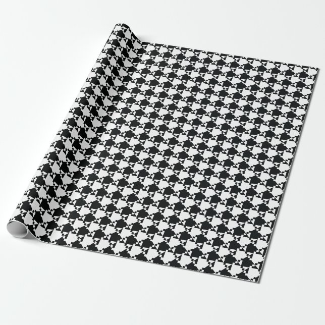 Houndstooth Wrapping Paper (Unrolled)