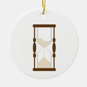 Hour Glass Ceramic Ornament