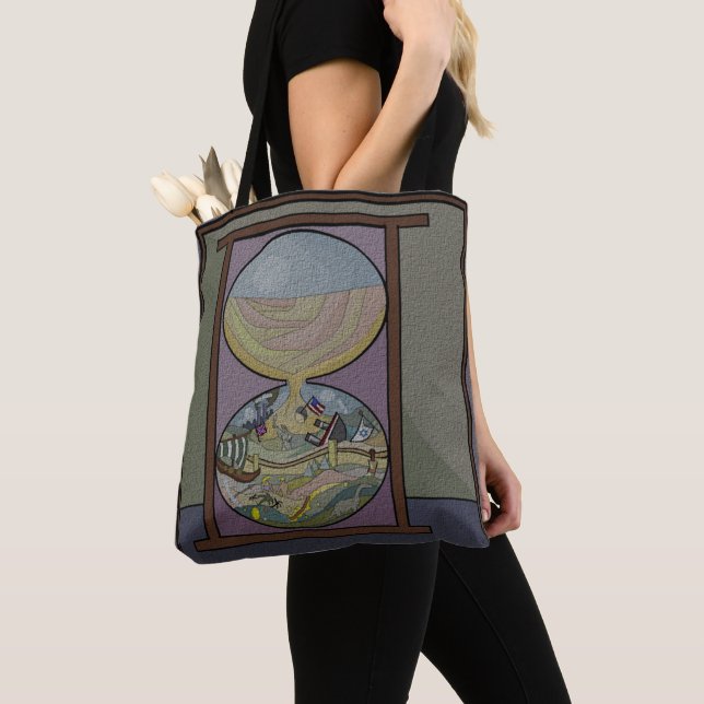 Hour Glass Of Time (Shoulder): Tote Bag (Close Up)
