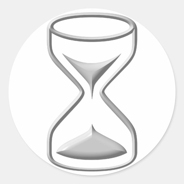 Hour Glass / Timer Classic Round Sticker (Front)