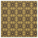 Hourglass Abstract Printed Patterned Gold Fabric
